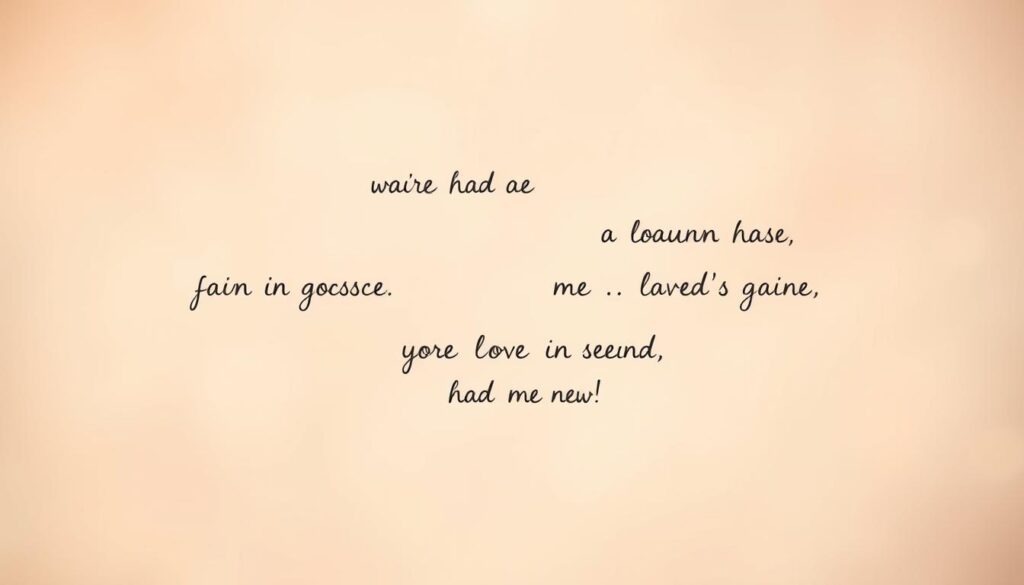 A serene, minimalist composition showcasing short, impactful phrases against a softly blurred, pastel-hued backdrop. The phrases, handwritten in a whimsical cursive font, float gently in the frame, emitting a sense of lighthearted positivity. Warm, diffused lighting casts a comforting glow, while a slight depth of field emphasizes the simplicity of the message. The overall mood is one of tranquility and thoughtfulness, evoking the sentiment of a heartfelt message shared between loved ones.