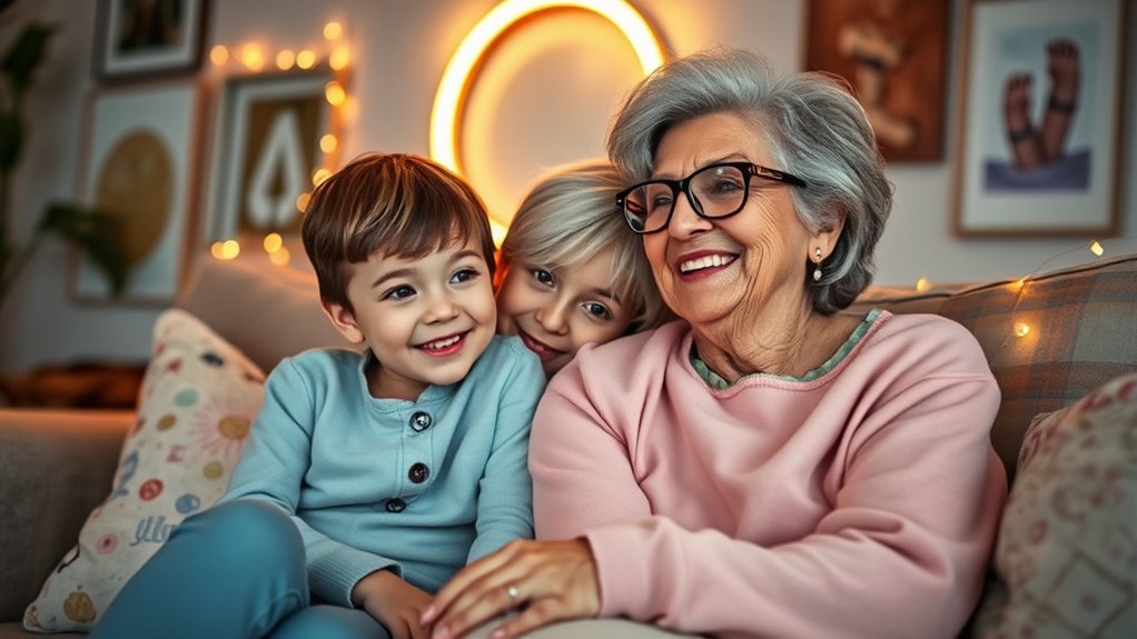 Feier der familiären Bindungen mit Großmüttern