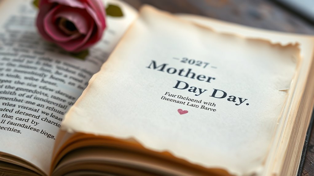 literarische Vintage-Mutterbotschaft