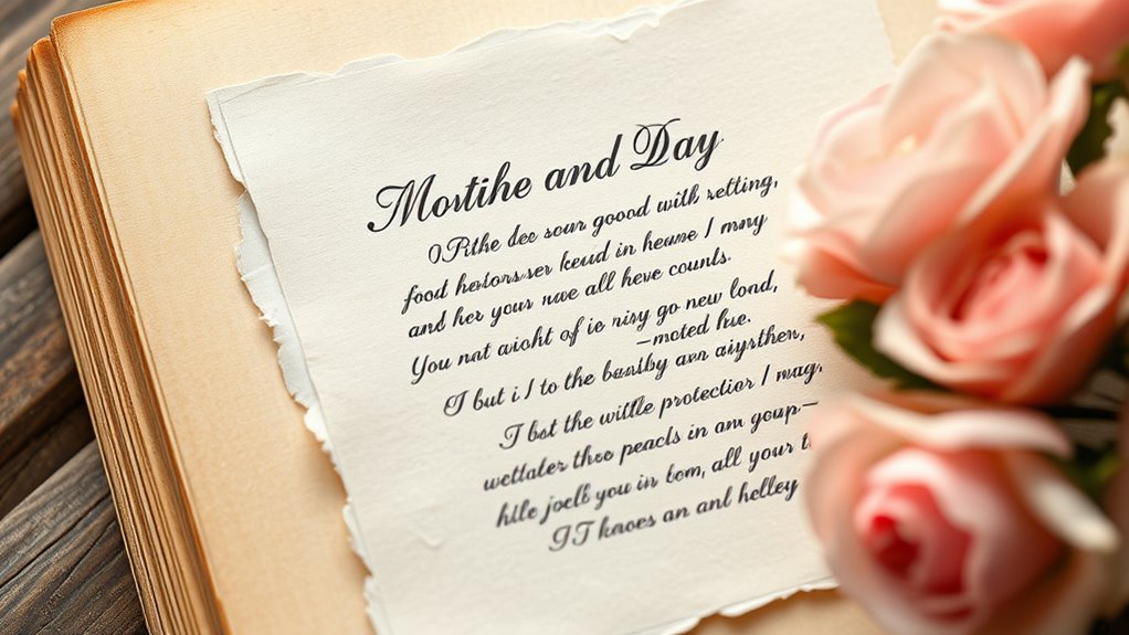 persönliche handgeschriebene Gedichtaufnahme