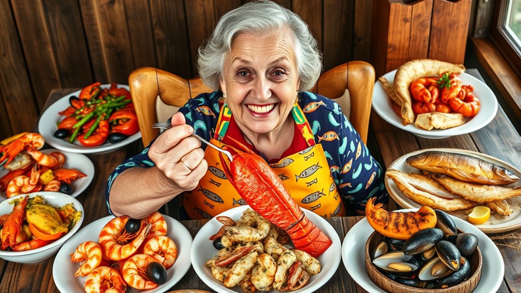 Fisch- und Meeresfrüchte-Diät-Humor