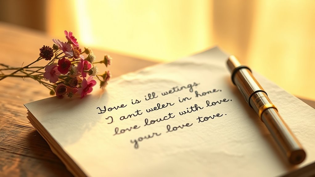 authentische, aufrichtige Liebesbotschaften