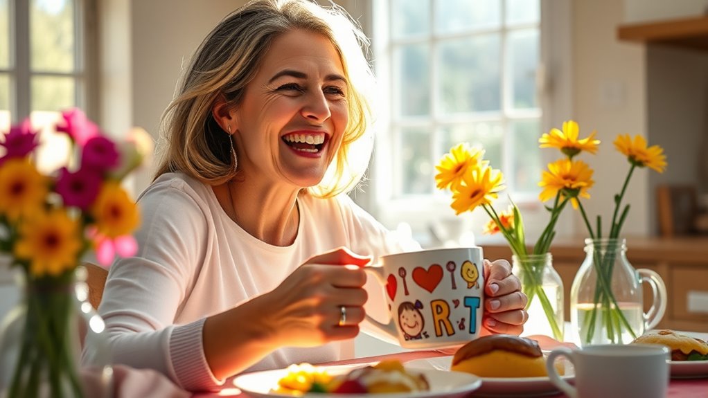 Feiere Mama mit Kaffee