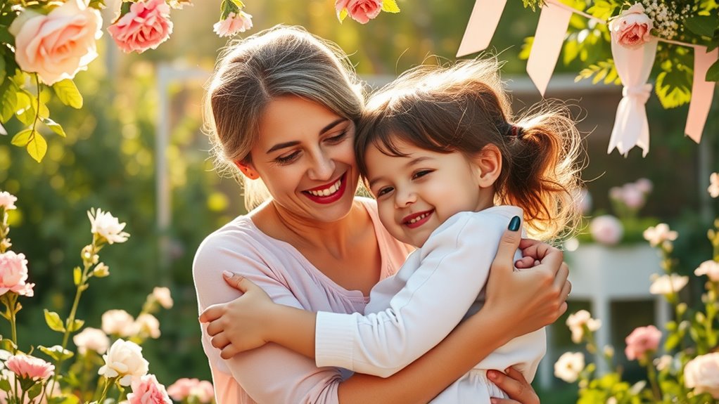 Feier der Liebe zur adoptierten Mutterschaft