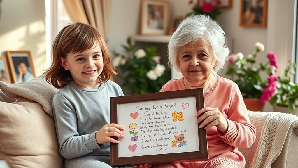 das großartige Großmutter mit aufrichtigen Worten feiern