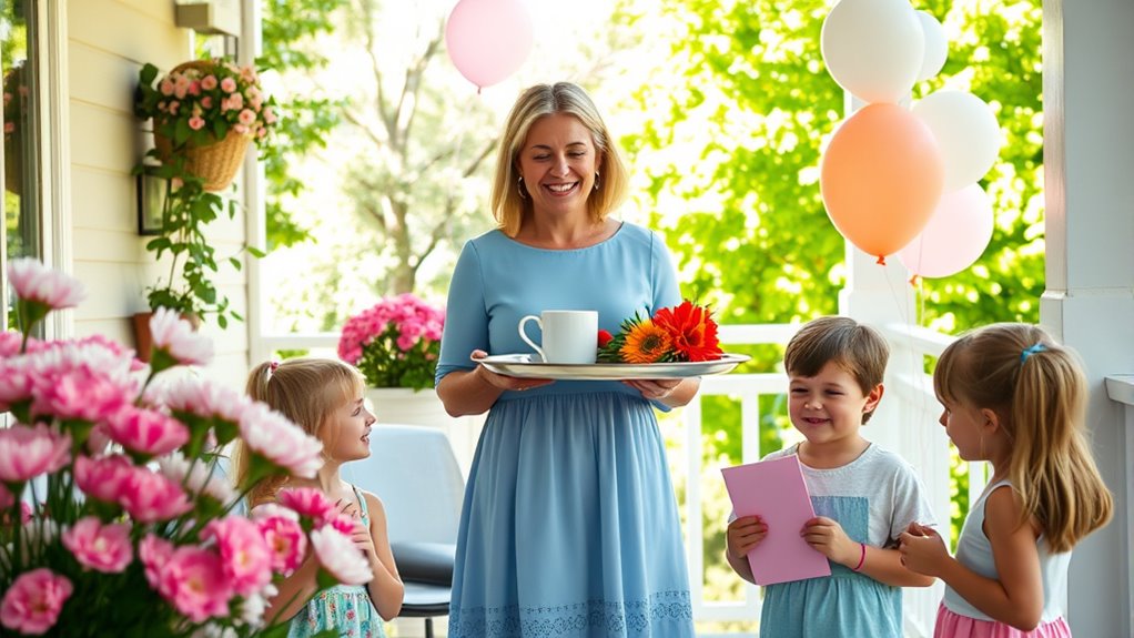 Feiern von Müttern mit Traditionen