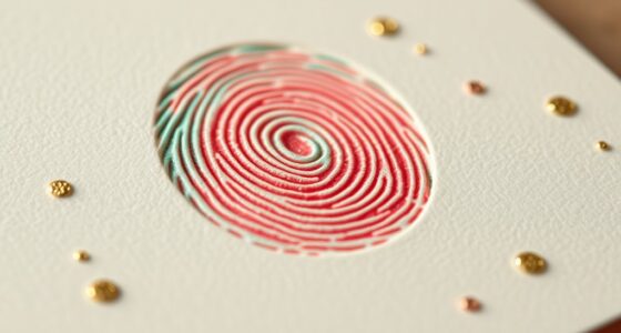 bunte persönliche Fingerabdruckkarte