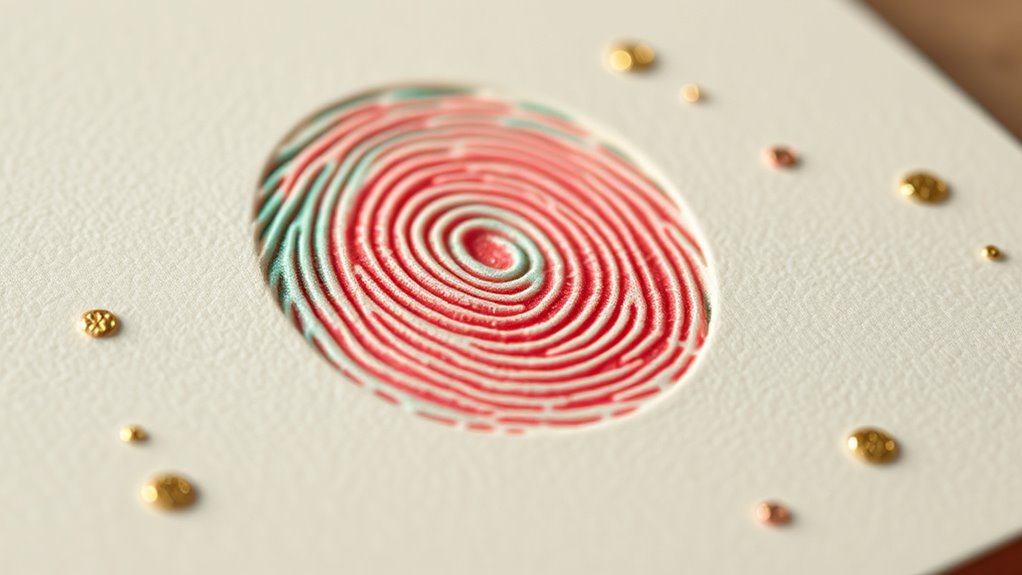 bunte persönliche Fingerabdruckkarte