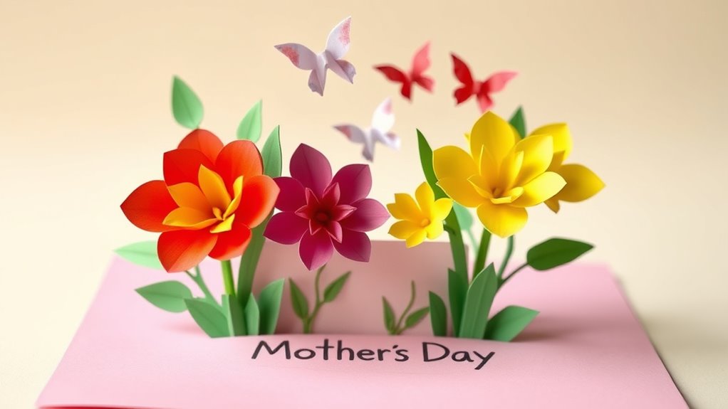 Erstelle bunte, geschichtete Pop-up-Karten