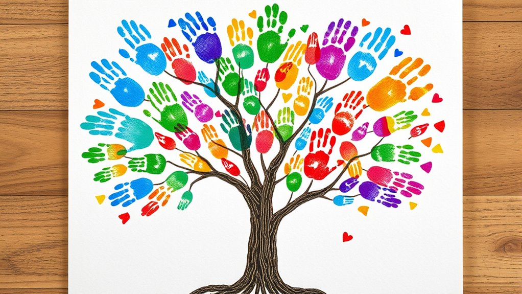 Erstellen Sie einen personalisierten Fingerabdruck-Familienstammbaum