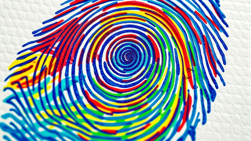 kreative Fingerabdruck-Nachrichten-Layouts