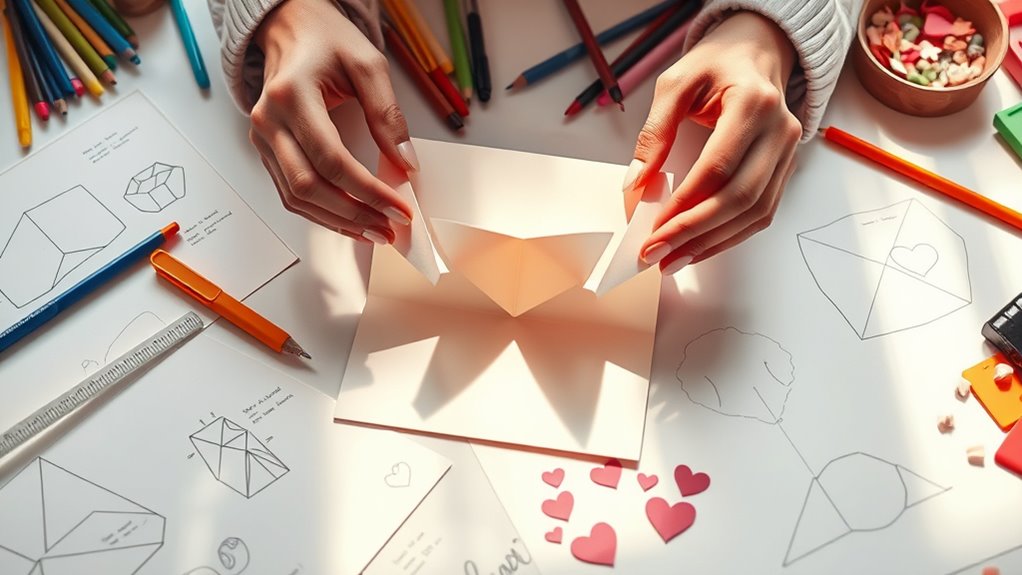 Design Materialien Mechanismus Skizze