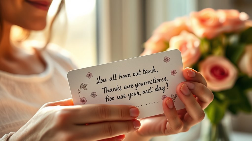 Drücke aufrichtig mütterliche Dankbarkeit aus