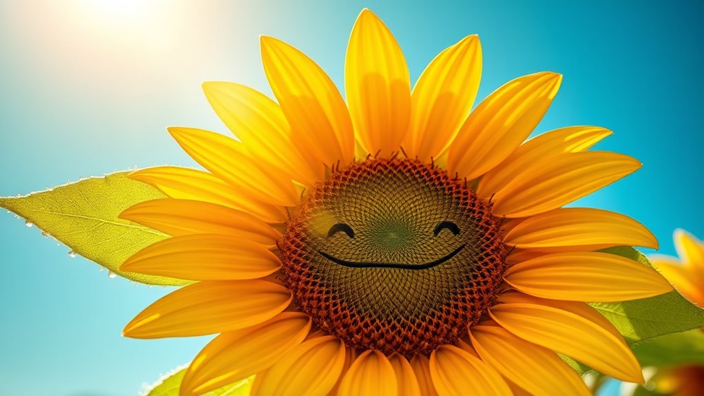 Blumen, die Sonnenlicht aufnehmen