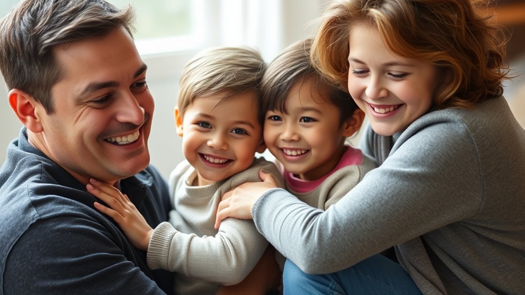 sanfte beständige Familienunterstützung