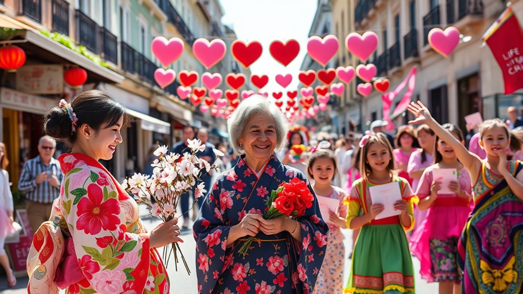 globale Muttertagsfeiern