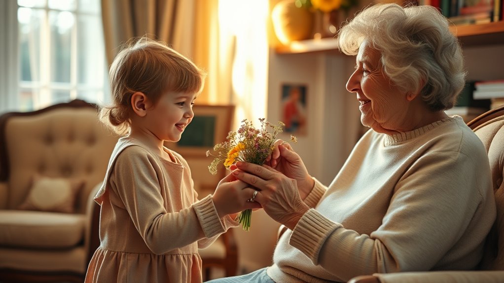 Enkelkinder und Großmütter-Bindung