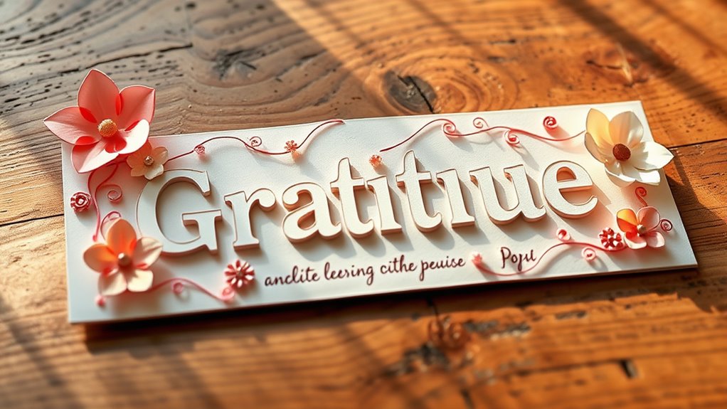 handgemachte Dankbarkeits-Bannerkarte