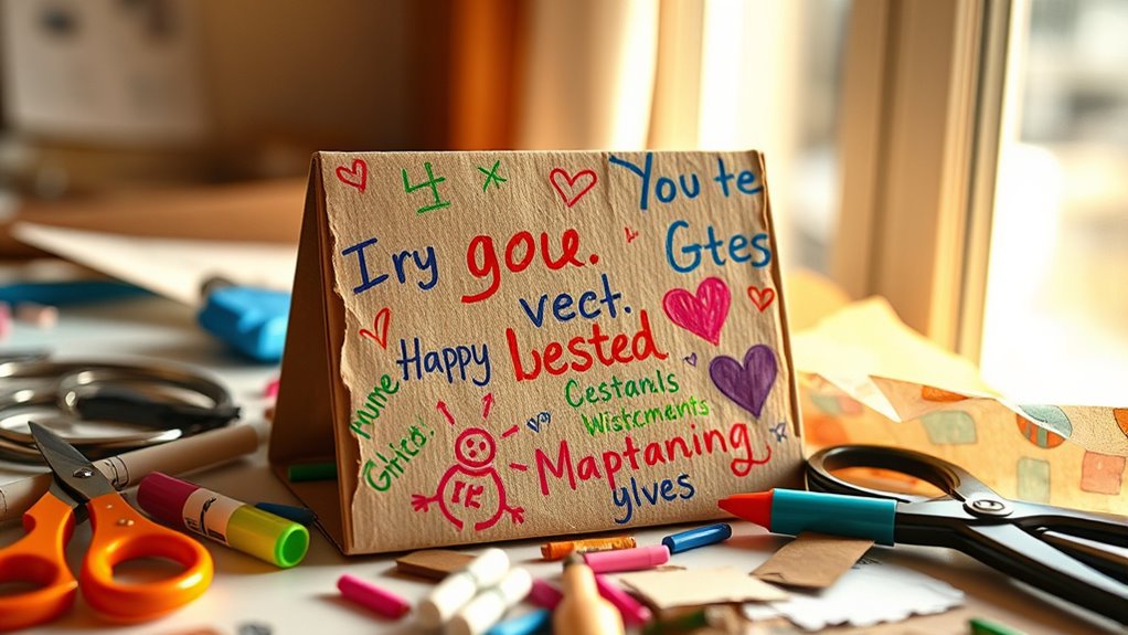 selbstgemachte Last-Minute-Karte