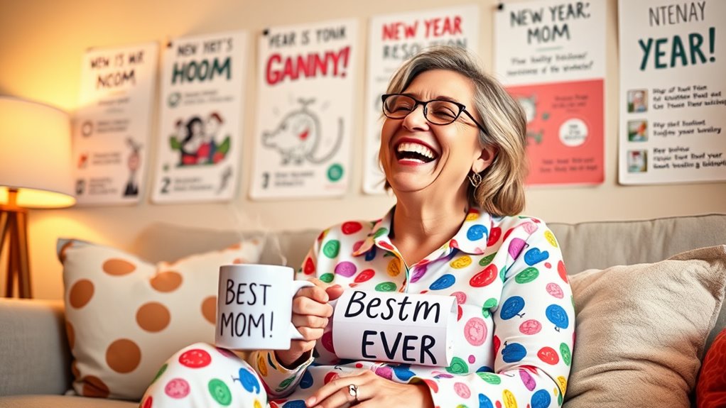 Humorvolle Neujahrswünsche für Mama