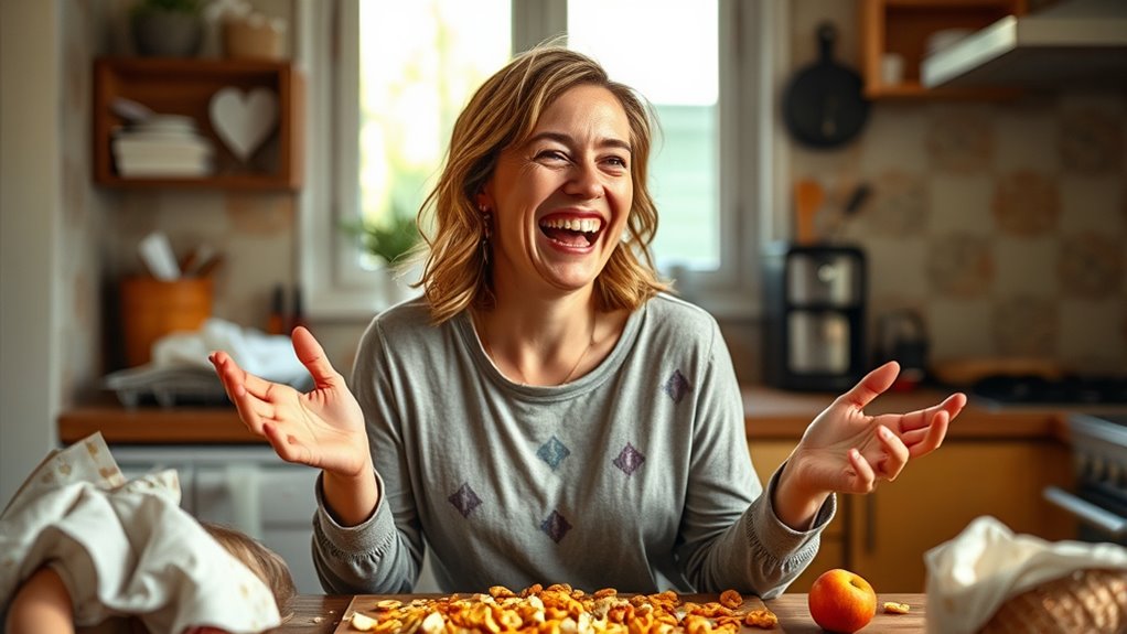 Gelächter durch die Herausforderungen der Mutterschaft