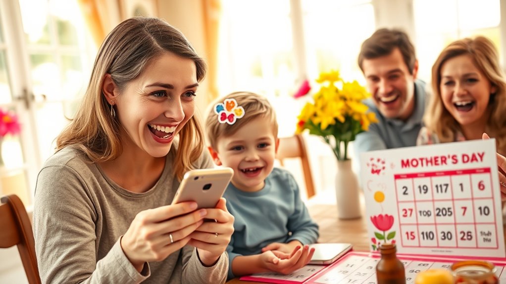 Mama mit technischen Pannen Humor