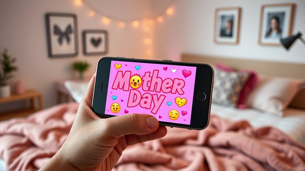 moderne herzliche Muttertagsgrüße