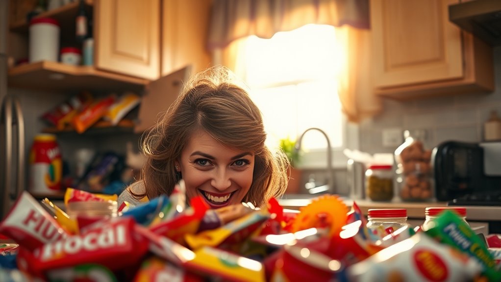 Mama findet versteckte Snacks