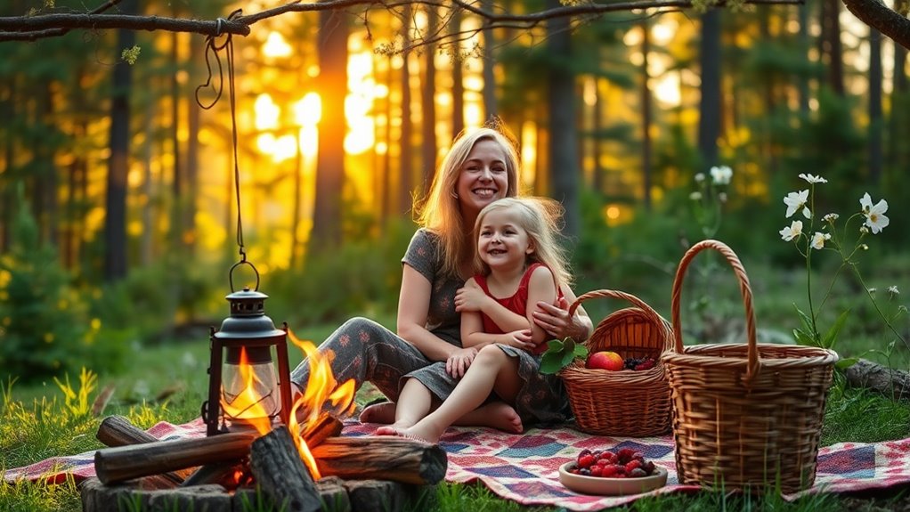Mutter Tochter Campingbindung