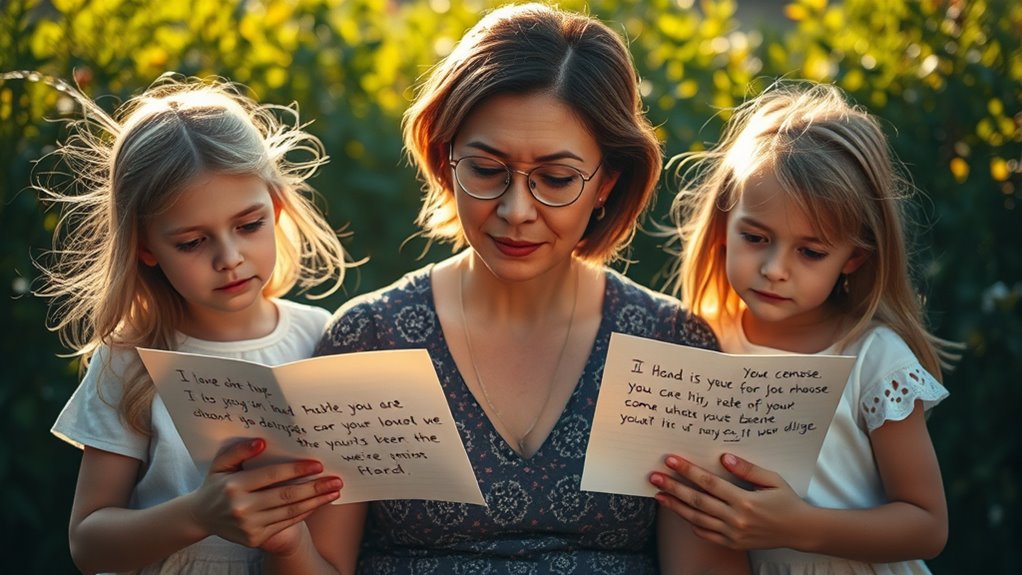 die tröstende unerschütterliche Unterstützung der Mutter