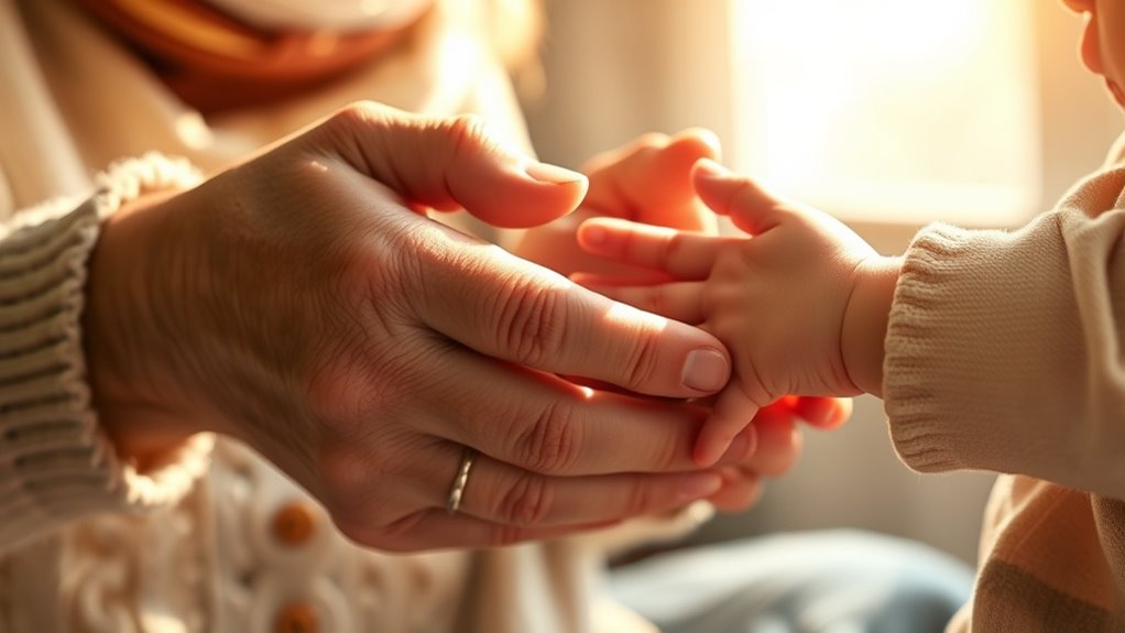 Mother's gentle healing touch