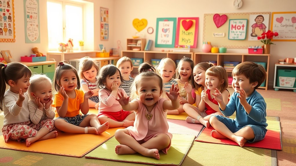 liebevolle Umarmung der Mutter