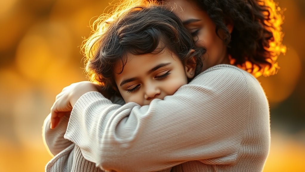 Mutter's bedingungslose liebevolle Umarmung