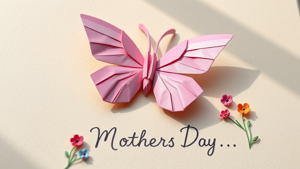 Origami-Schmetterlingskarte Personalisierung