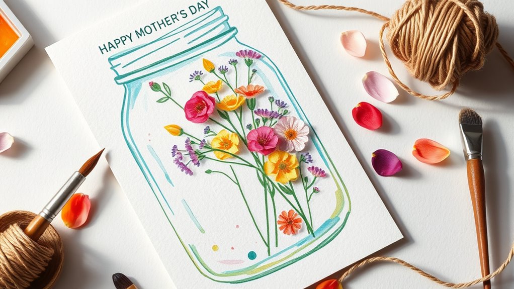 bemalter Mason-Glas-Geschenk