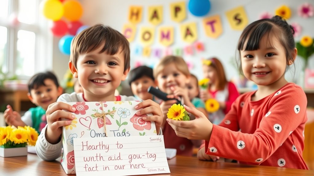 personalisierte Geschenke und herzliche Notizen