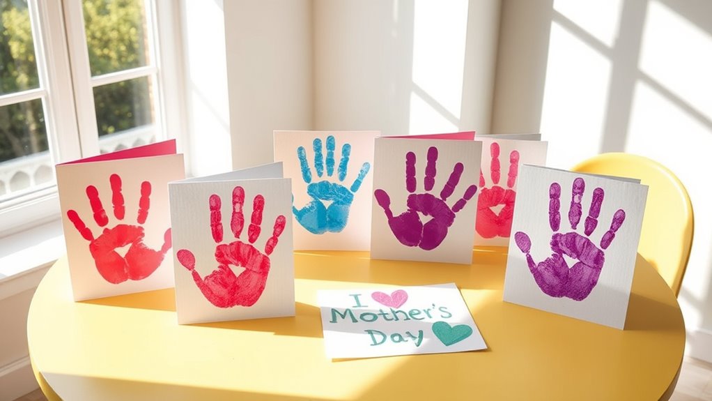 personalisierte Handabdruckkarten