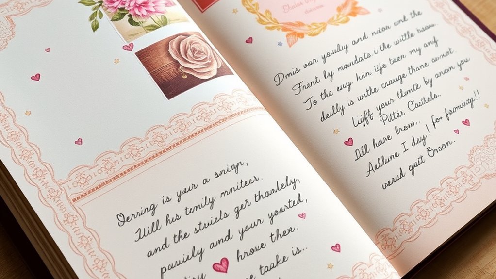 personalisierte handgeschriebene dekorative Akzente