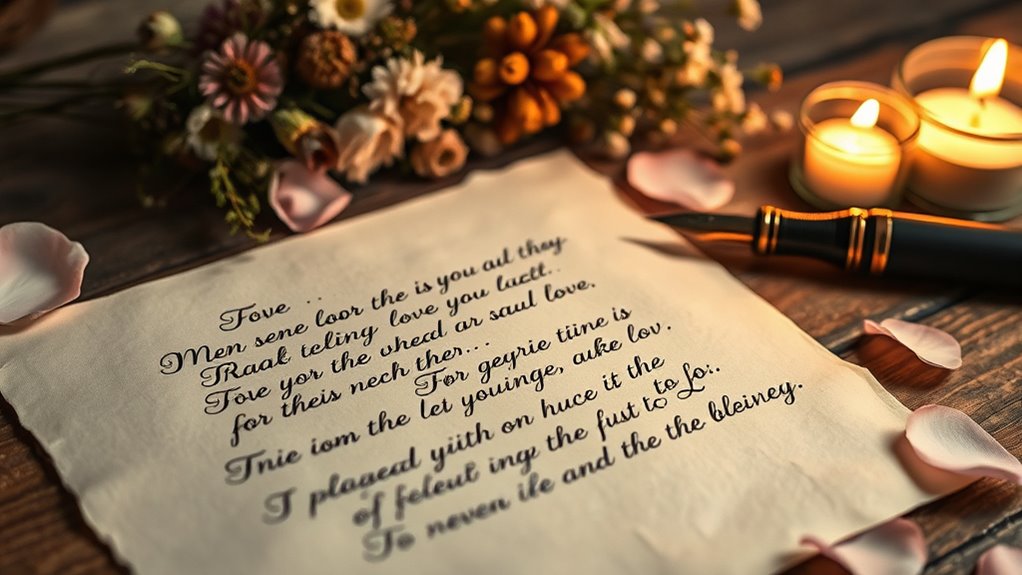 personalisierter herzlicher poetischer Ausdruck