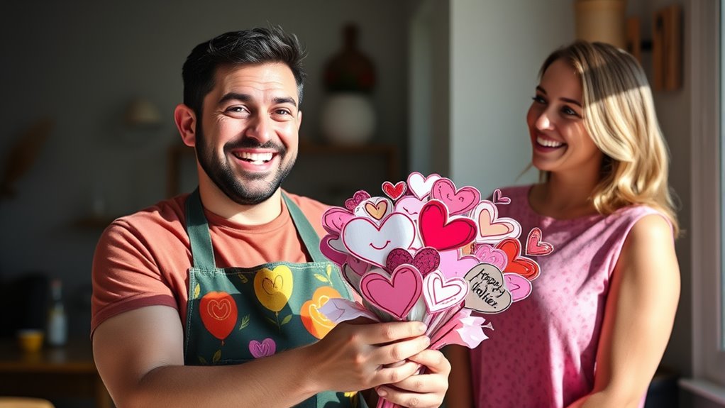 verspielte Witze, um sie zum Lächeln zu bringen