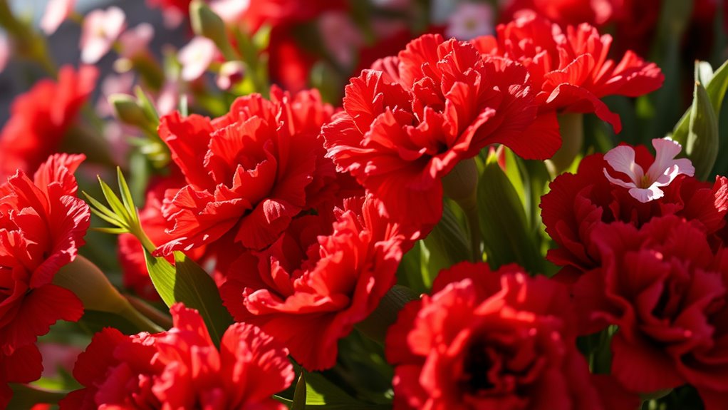 rote Nelken symbolisieren mütterliche Liebe