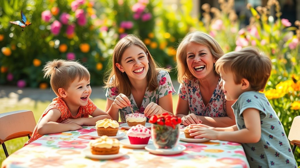 Freudige Familienerinnerungen teilen