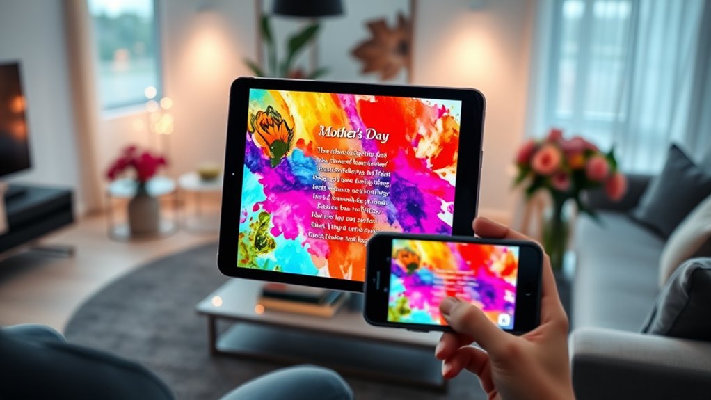 Liebe durch digitale Grüße teilen