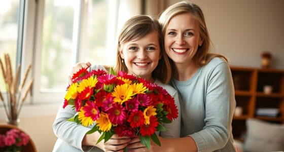 Geschwister überraschen Mama gemeinsam