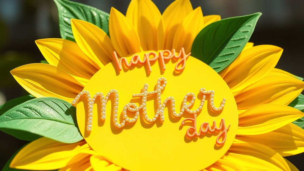 Sonnenblumenkarte mit fröhlicher Botschaft