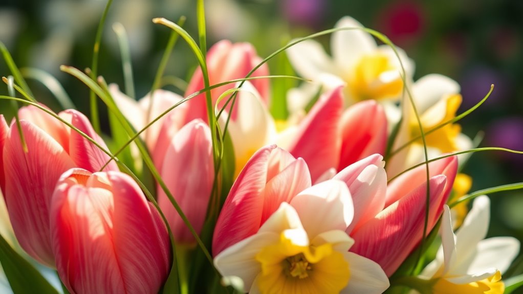 nachdenkliche Blumengeschenkpräsentation