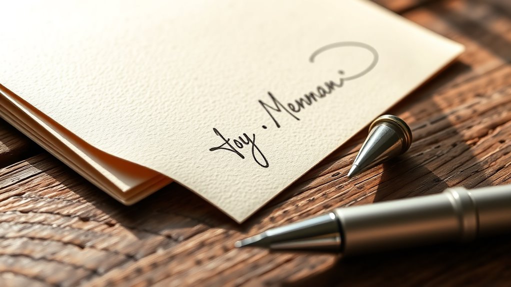 nachdenkliche Unterschrift persönliche Note