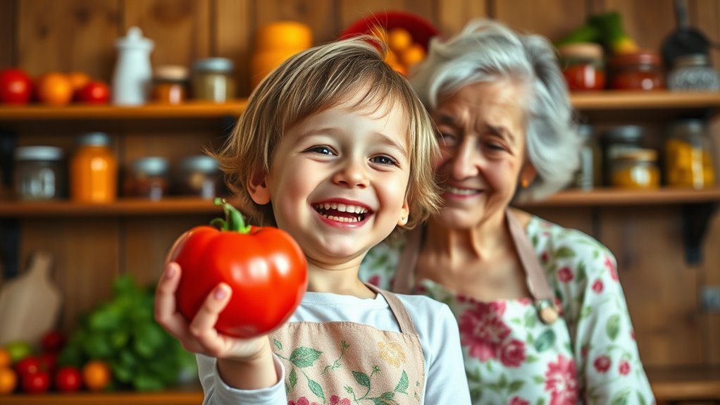 Tomate errötet vor Schüchternheit