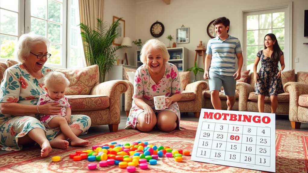 unerwartetes Familientreffen Freude