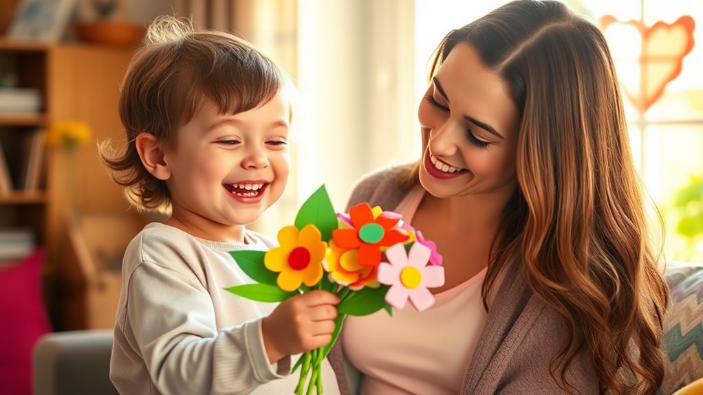 einzigartige Gesten für Mama